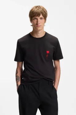 T-Shirt aus Baumwolle mit Logo-Artwork