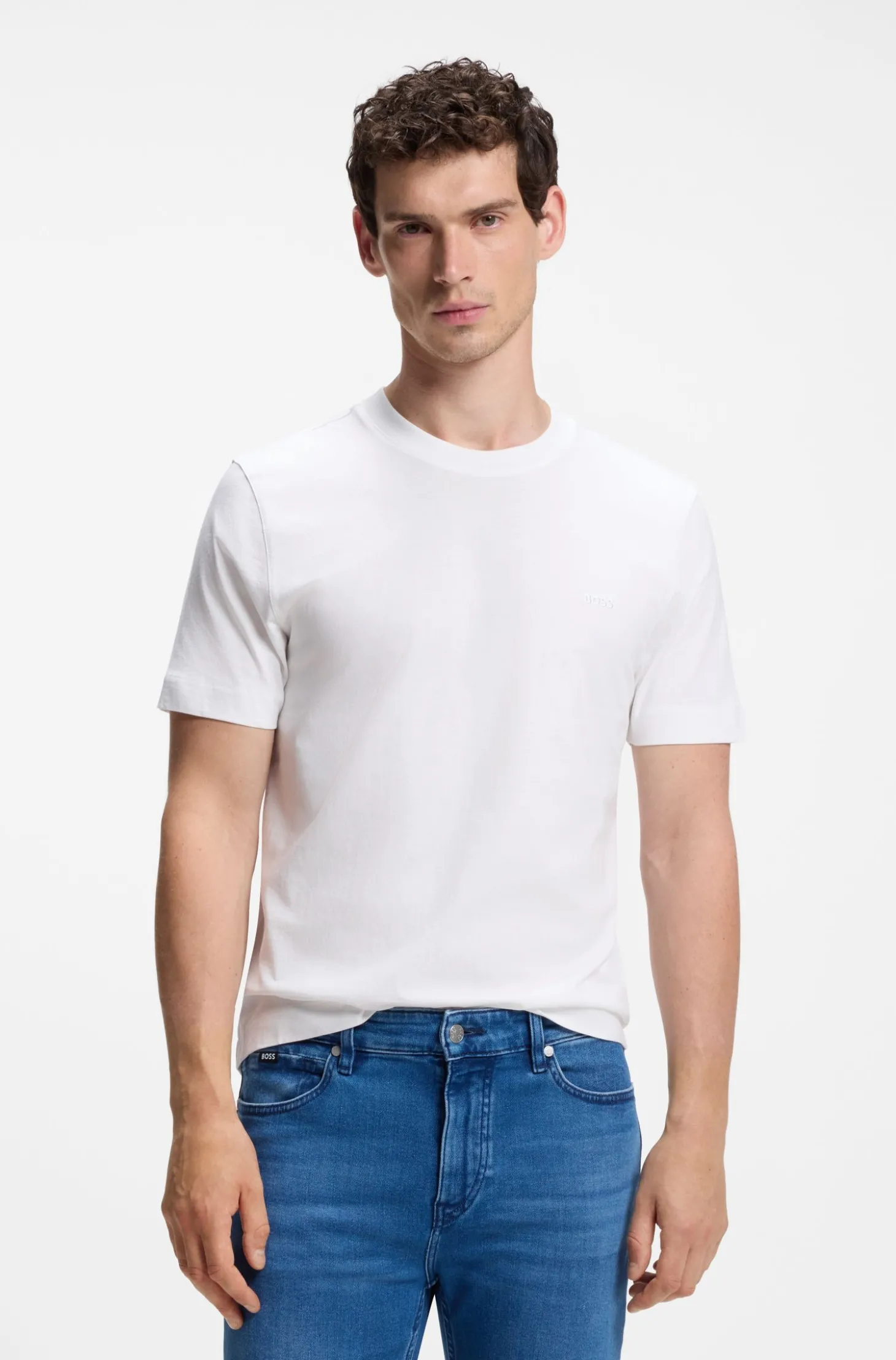 T-Shirt aus Baumwoll-Jersey mit Logo-Detail