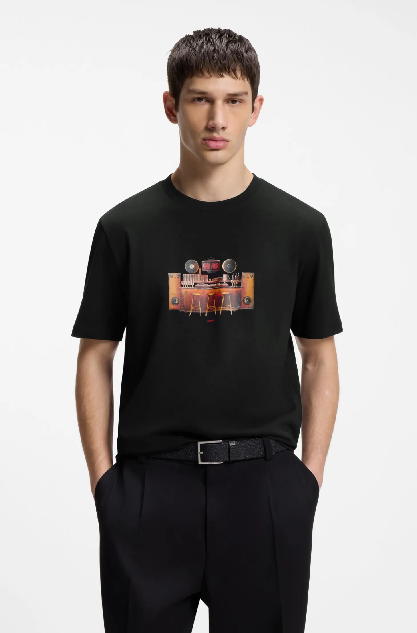 T-Shirt aus Baumwoll-Jersey mit Artwork-Print