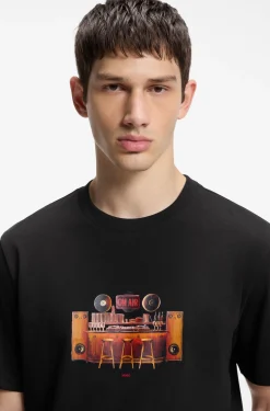 T-Shirt aus Baumwoll-Jersey mit Artwork-Print