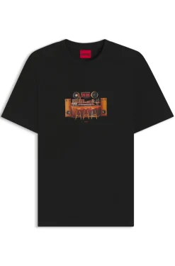T-Shirt aus Baumwoll-Jersey mit Artwork-Print
