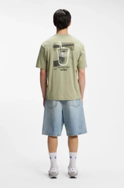 T-Shirt aus Baumwoll-Jersey mit Logo-Artwork