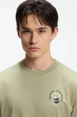 T-Shirt aus Baumwoll-Jersey mit Logo-Artwork