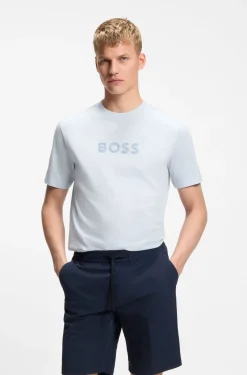T-Shirt aus Baumwoll-Jersey mit Golf-inspiriertem Logo
