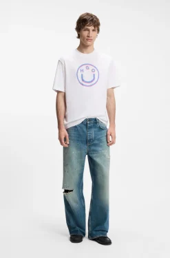 T-Shirt aus Baumwoll-Jersey mit Logo-Grafik