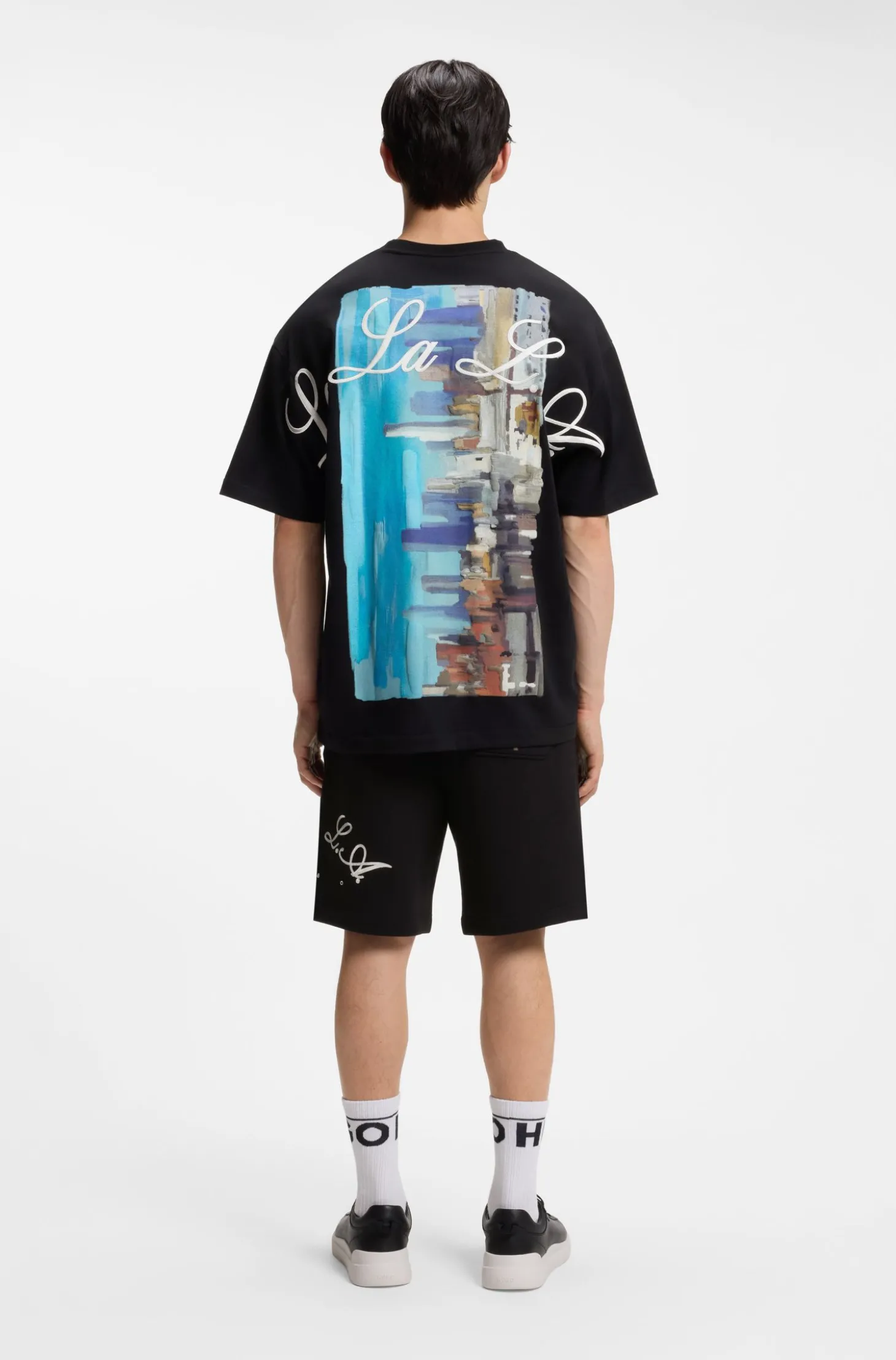 T-Shirt aus Baumwoll-Jersey mit Artwork-Print