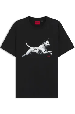 T-Shirt aus Baumwoll-Jersey mit Tier-Artwork