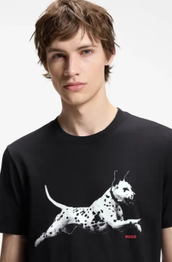 T-Shirt aus Baumwoll-Jersey mit Tier-Artwork