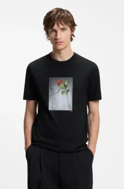 T-Shirt aus Baumwoll-Jersey mit Artwork-Print