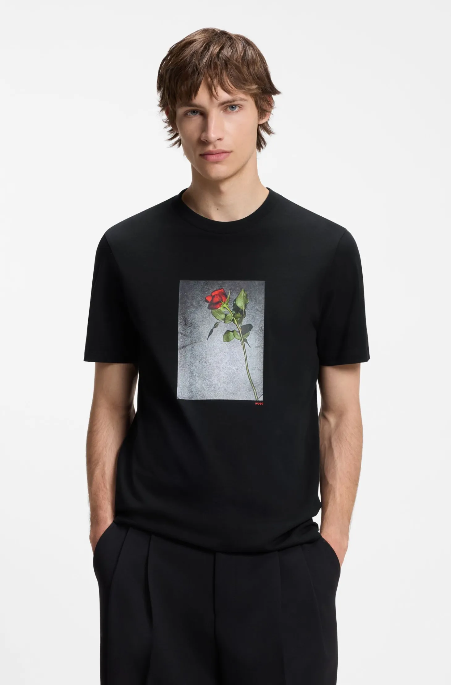 T-Shirt aus Baumwoll-Jersey mit Artwork-Print