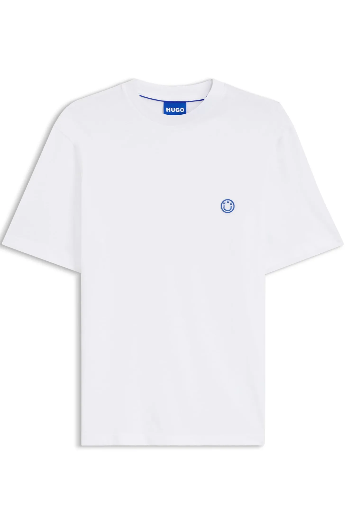 T-Shirt aus Baumwoll-Jersey mit Happy HUGO-Logo