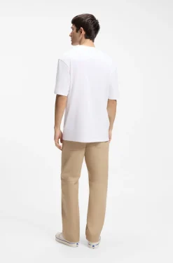 T-Shirt aus Baumwoll-Jersey mit Happy HUGO-Logo
