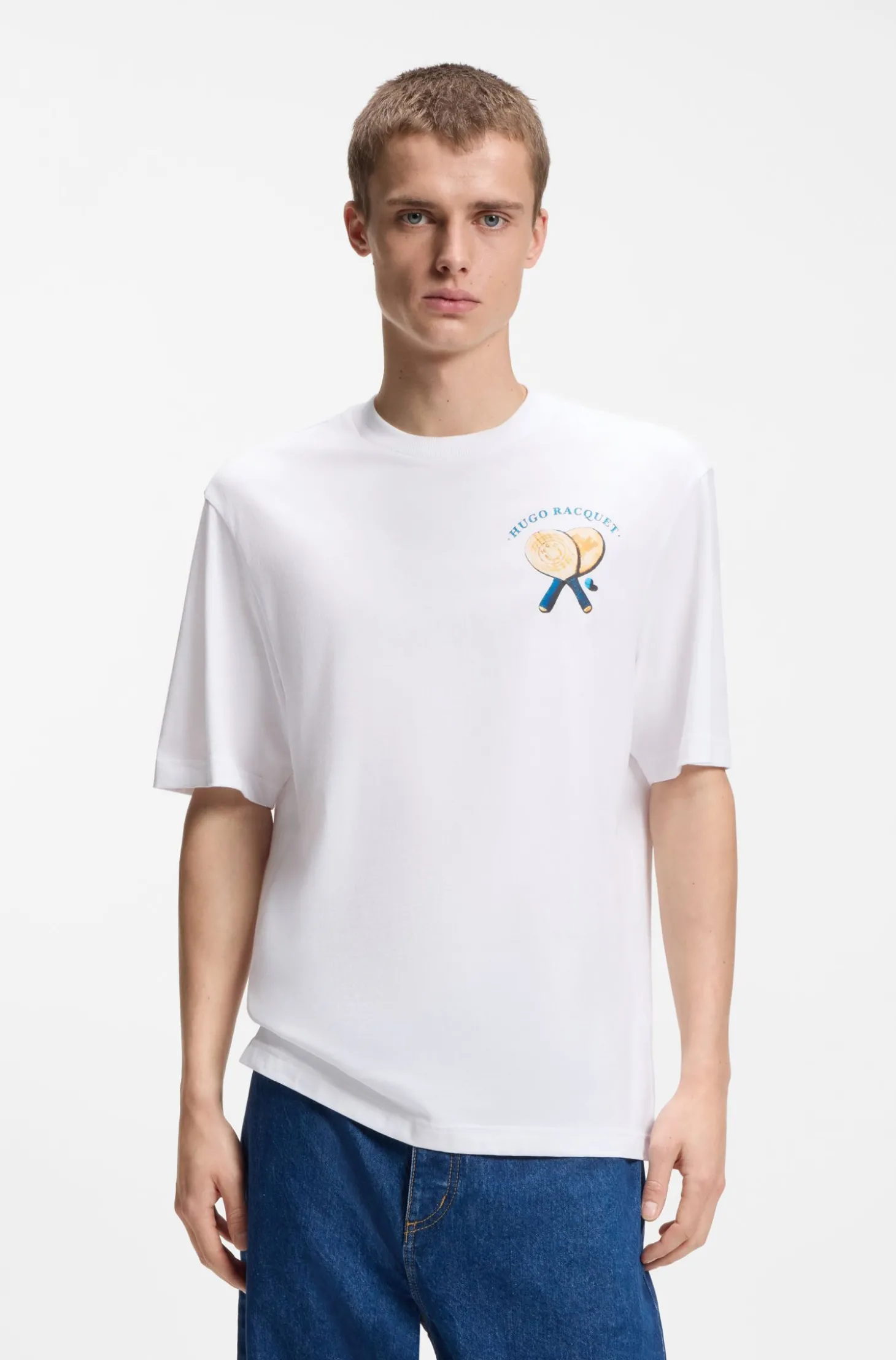 T-Shirt aus Baumwoll-Jersey mit rückseitigem Artwork-Print
