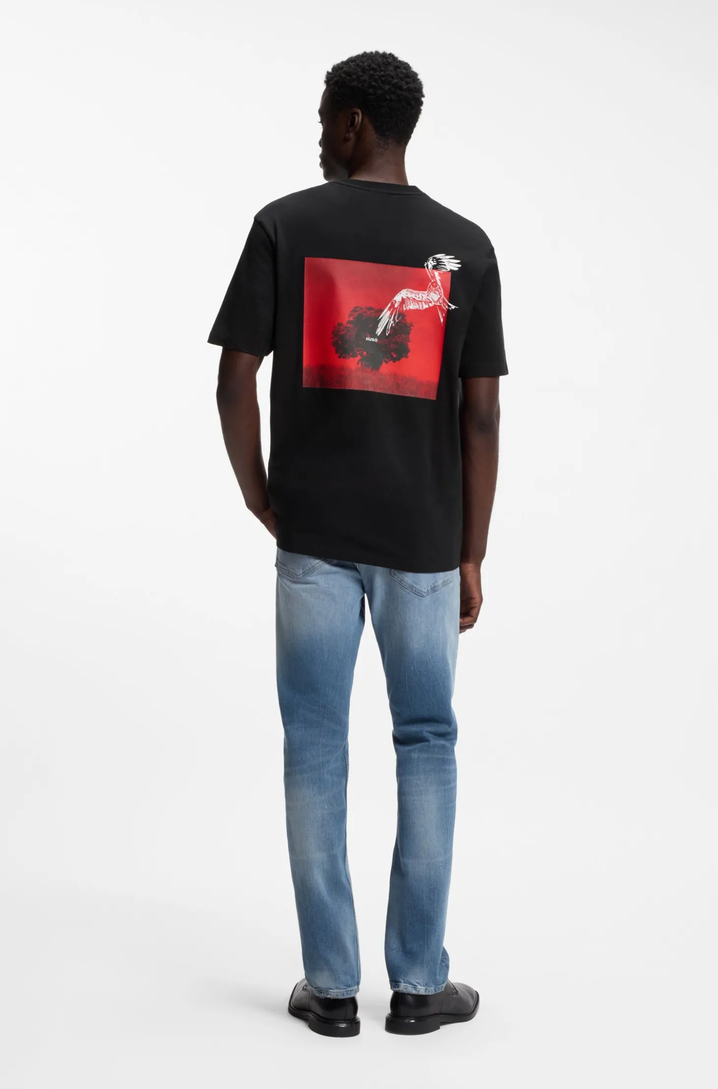 T-Shirt aus Baumwoll-Jersey mit grafischem Print auf der Rückseite