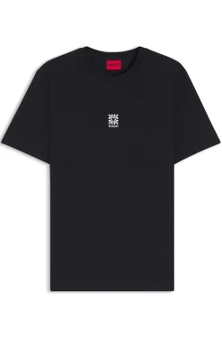 T-Shirt aus Baumwoll-Jersey mit gesticktem Logo-Artwork