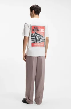 T-Shirt aus Baumwoll-Jersey mit grafischem Print auf der Rückseite