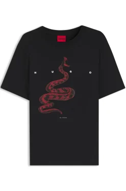 T-Shirt aus Baumwoll-Jersey mit breitem Logo
