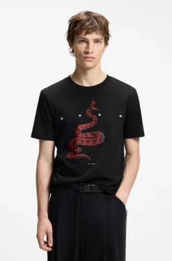 T-Shirt aus Baumwoll-Jersey mit breitem Logo