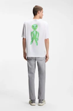 T-Shirt aus Baumwoll-Jersey mit Artwork-Print