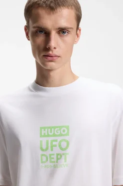 T-Shirt aus Baumwoll-Jersey mit Artwork-Print