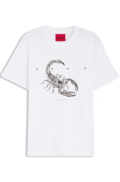 T-Shirt aus Baumwoll-Jersey mit breitem Logo
