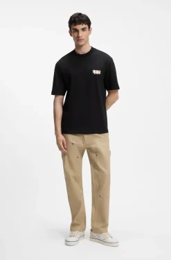 T-Shirt aus Baumwoll-Jersey mit Logo-Artwork auf der Rückseite