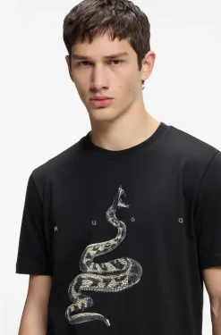 T-Shirt aus Baumwoll-Jersey mit breitem Logo