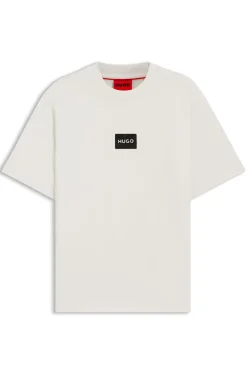 T-Shirt aus Baumwoll-Jersey mit Logo-Patch in Schildpatt-Optik