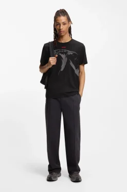 T-Shirt aus Baumwoll-Jersey mit Cobra-Print