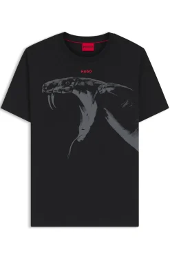T-Shirt aus Baumwoll-Jersey mit Cobra-Print