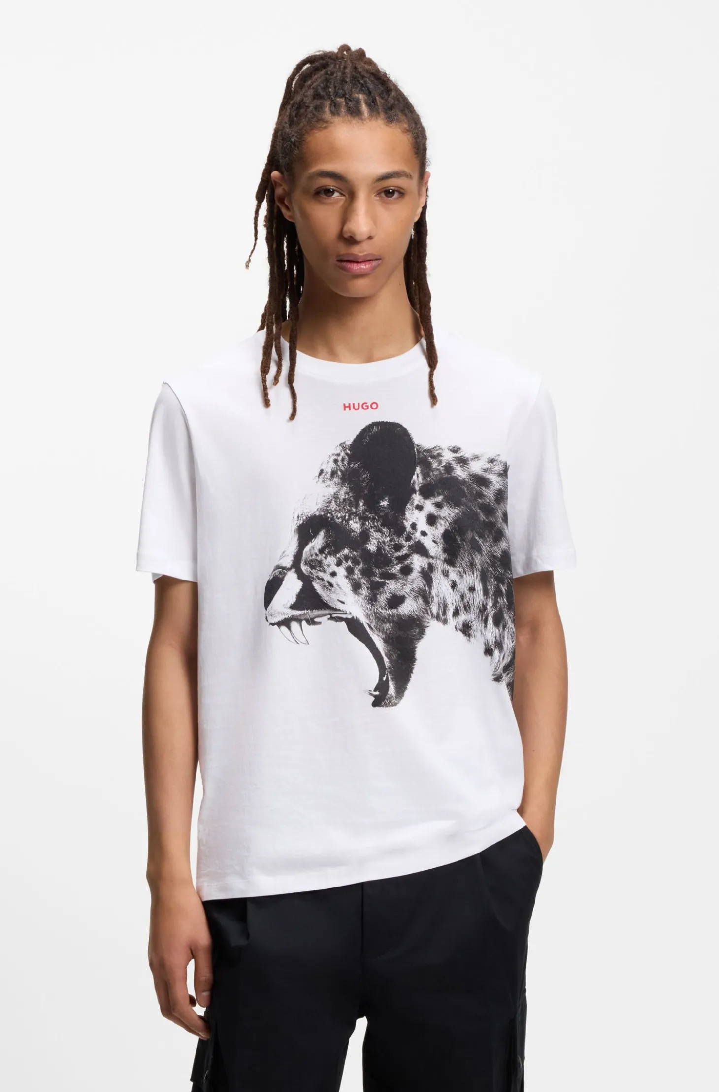 T-Shirt aus Baumwoll-Jersey mit Cobra-Print