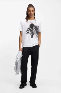 T-Shirt aus Baumwoll-Jersey mit Cobra-Print