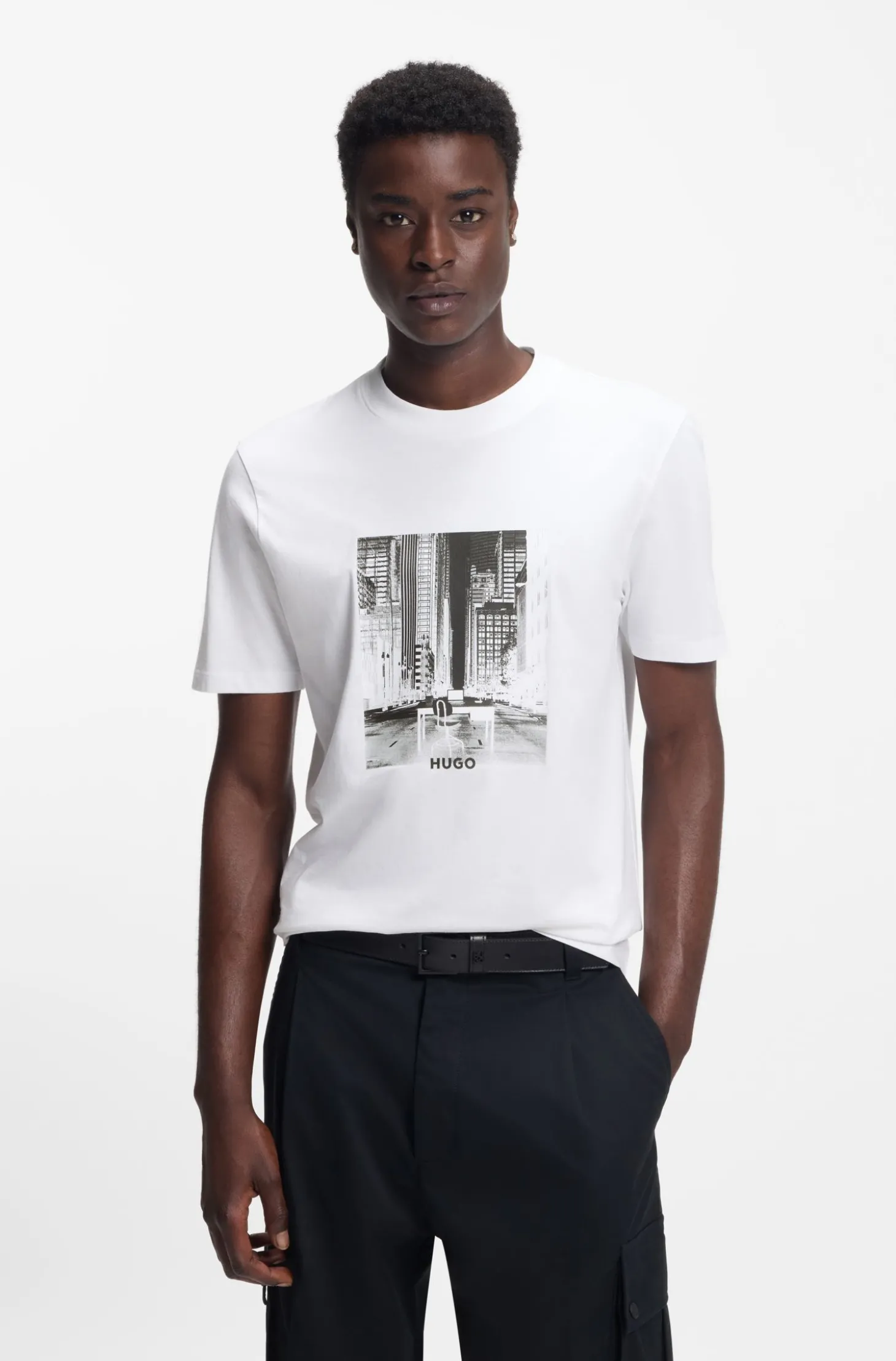T-Shirt aus Baumwoll-Jersey mit Artwork-Print
