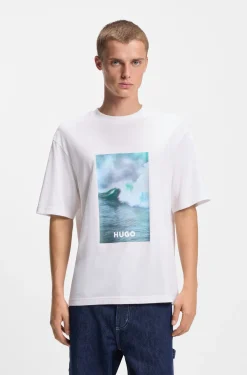 T-Shirt aus Baumwoll-Jersey mit Artwork-Print