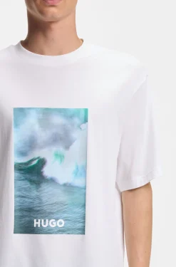 T-Shirt aus Baumwoll-Jersey mit Artwork-Print