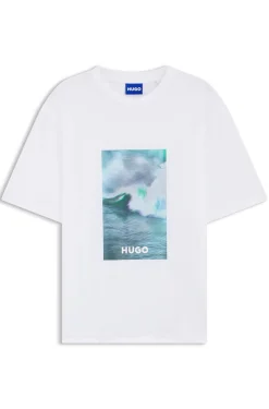 T-Shirt aus Baumwoll-Jersey mit Artwork-Print