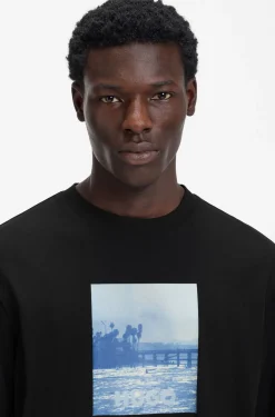 T-Shirt aus Baumwoll-Jersey mit Artwork-Print