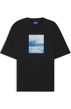 T-Shirt aus Baumwoll-Jersey mit Artwork-Print
