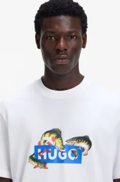 T-Shirt aus Baumwoll-Jersey mit Artwork-Print