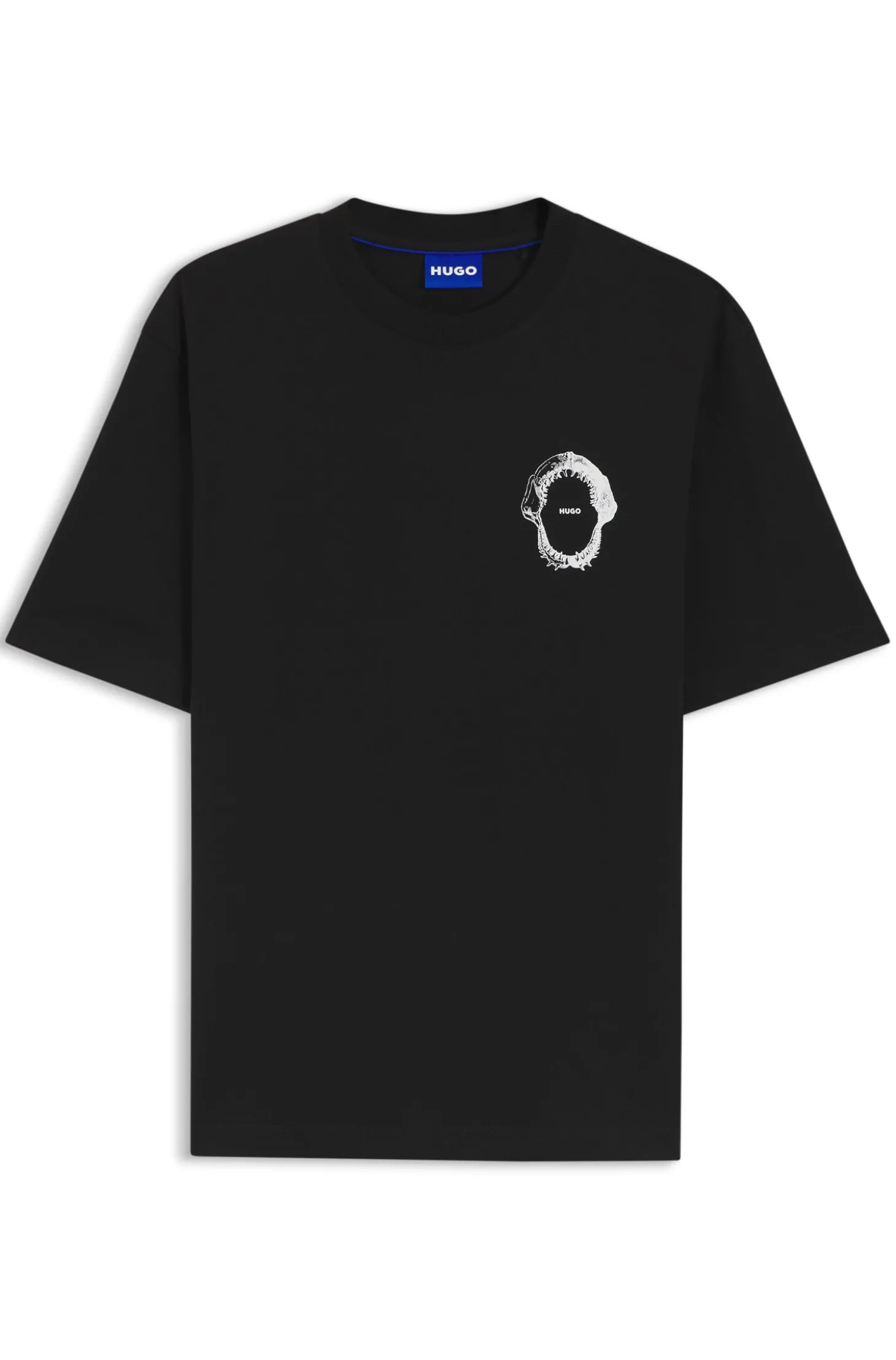 T-Shirt aus Baumwoll-Jersey mit Meeres-Artwork
