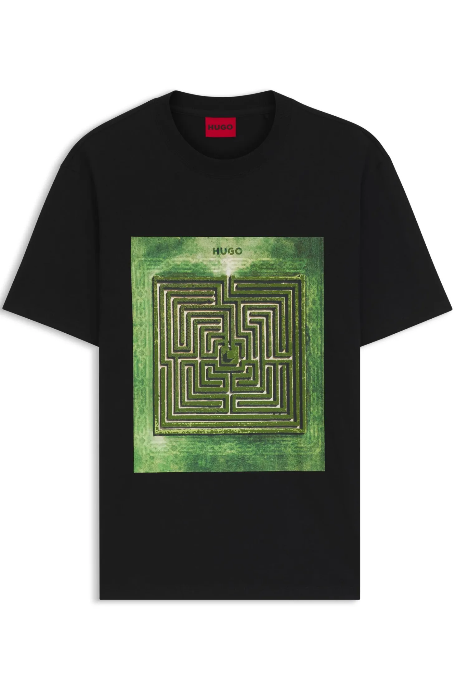 T-Shirt aus Baumwoll-Jersey mit Labyrinth-Print