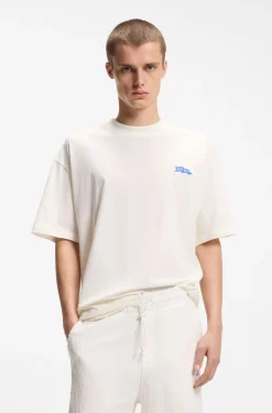 T-Shirt aus Baumwoll-Jersey mit Logo-Fähnchen