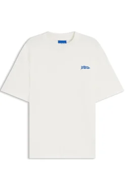 T-Shirt aus Baumwoll-Jersey mit Logo-Fähnchen