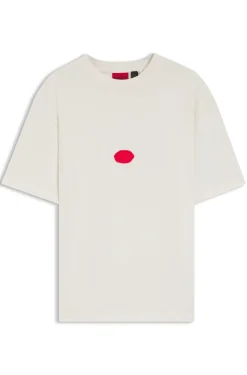 T-Shirt aus Baumwoll-Jersey mit Wachsstempel-Logo