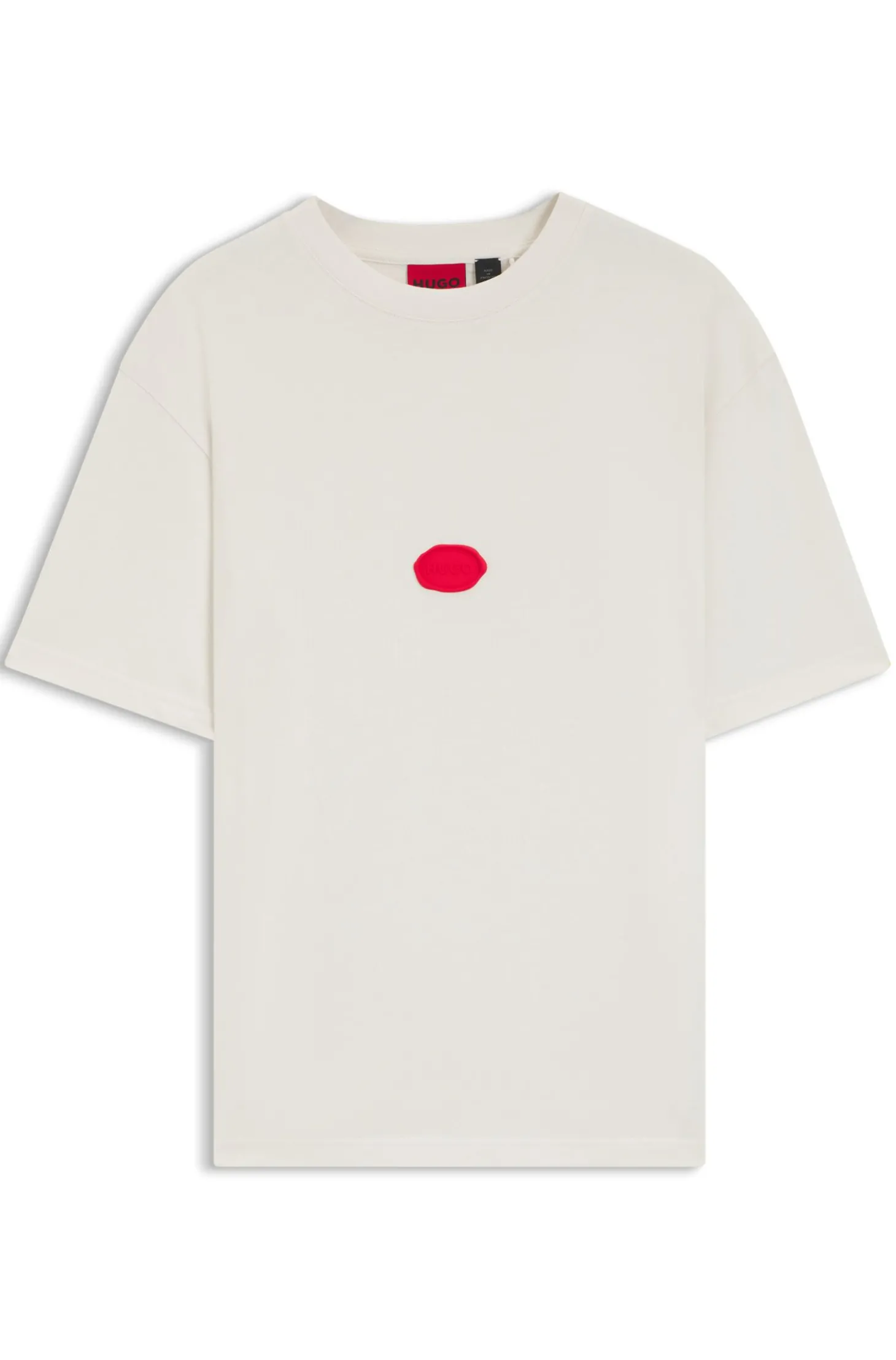 T-Shirt aus Baumwoll-Jersey mit Wachsstempel-Logo