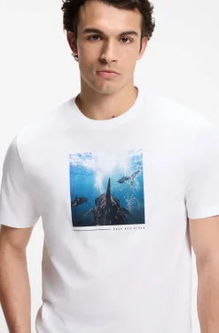 T-Shirt aus Baumwoll-Jersey mit Artwork-Print