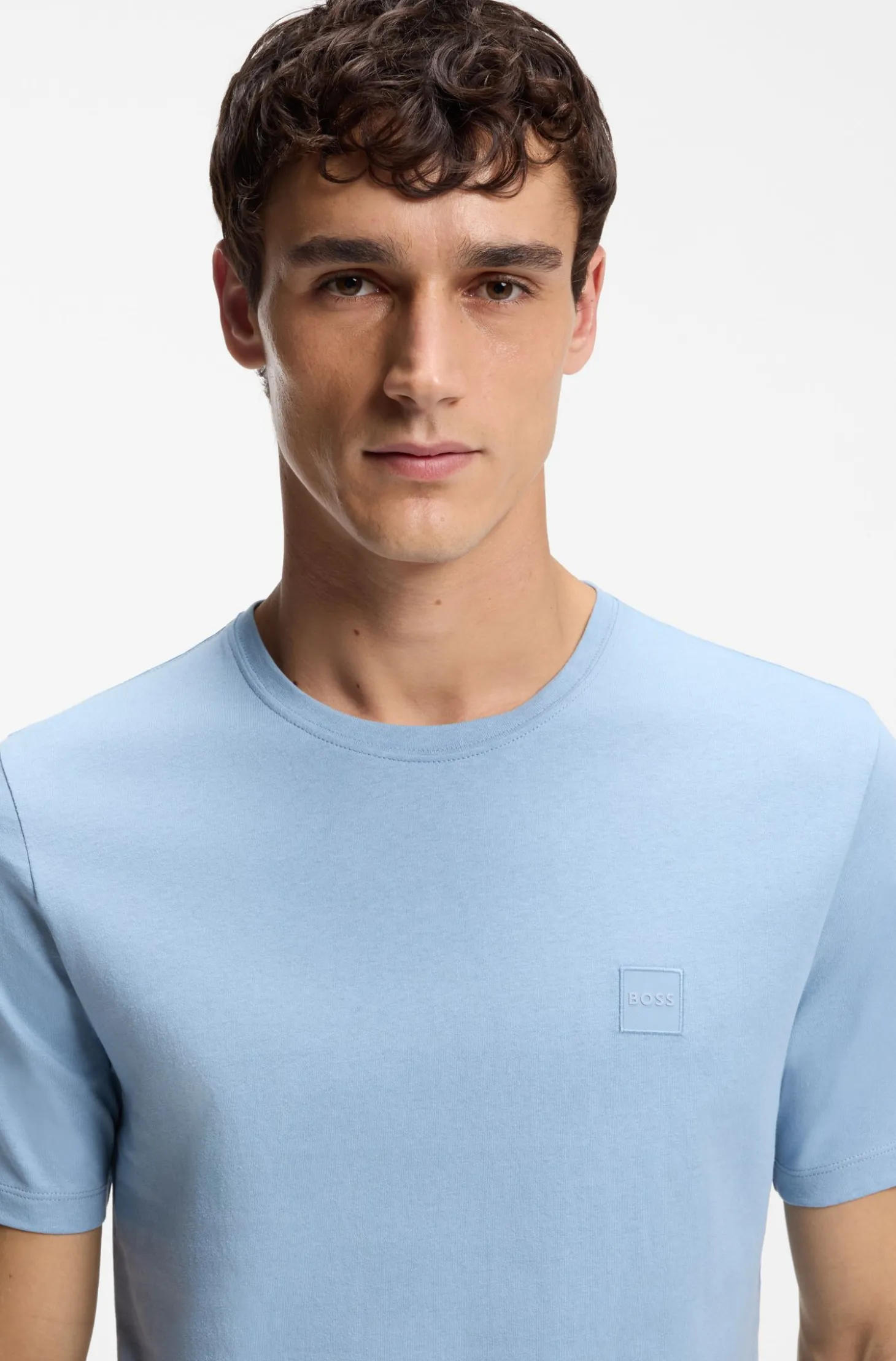 T-Shirt aus Baumwoll-Jersey mit Logo-Patch