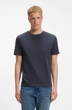 T-Shirt aus Baumwoll-Jersey mit Logo-Patch