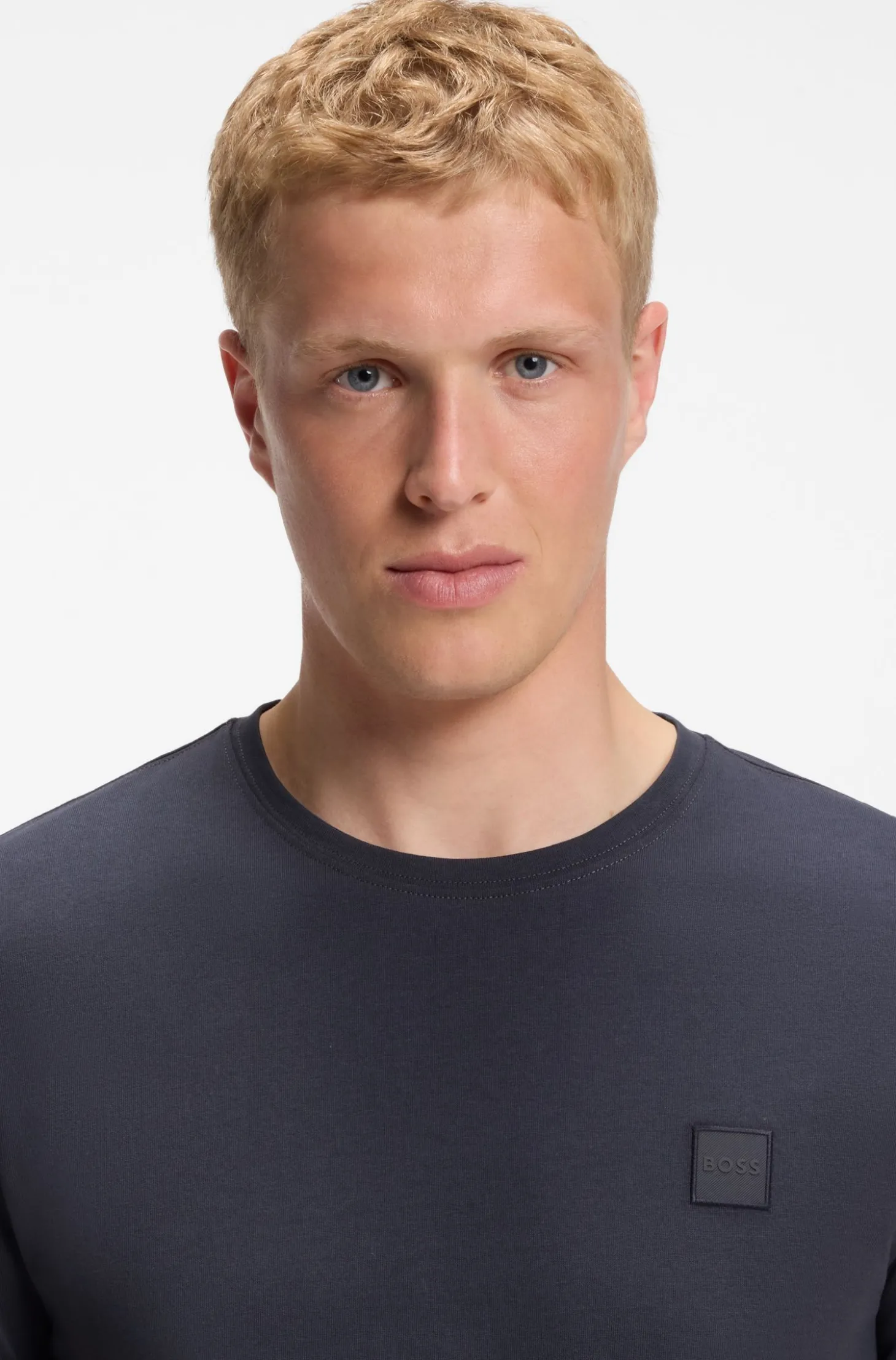 T-Shirt aus Baumwoll-Jersey mit Logo-Patch