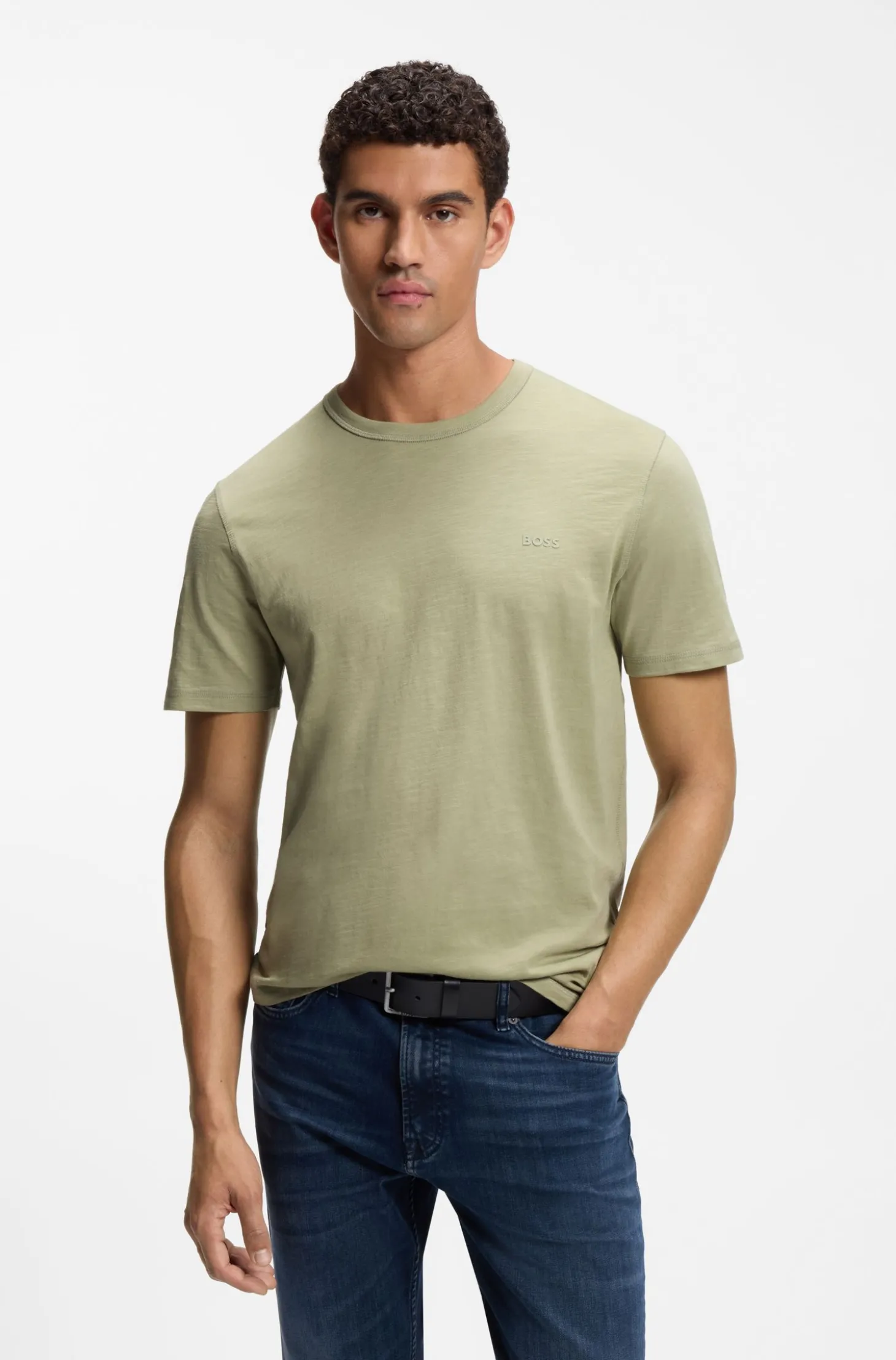 T-Shirt aus Baumwoll-Jersey mit Logo-Detail